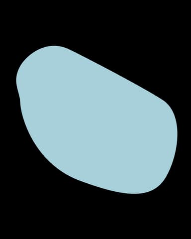 Large teal decorative blob